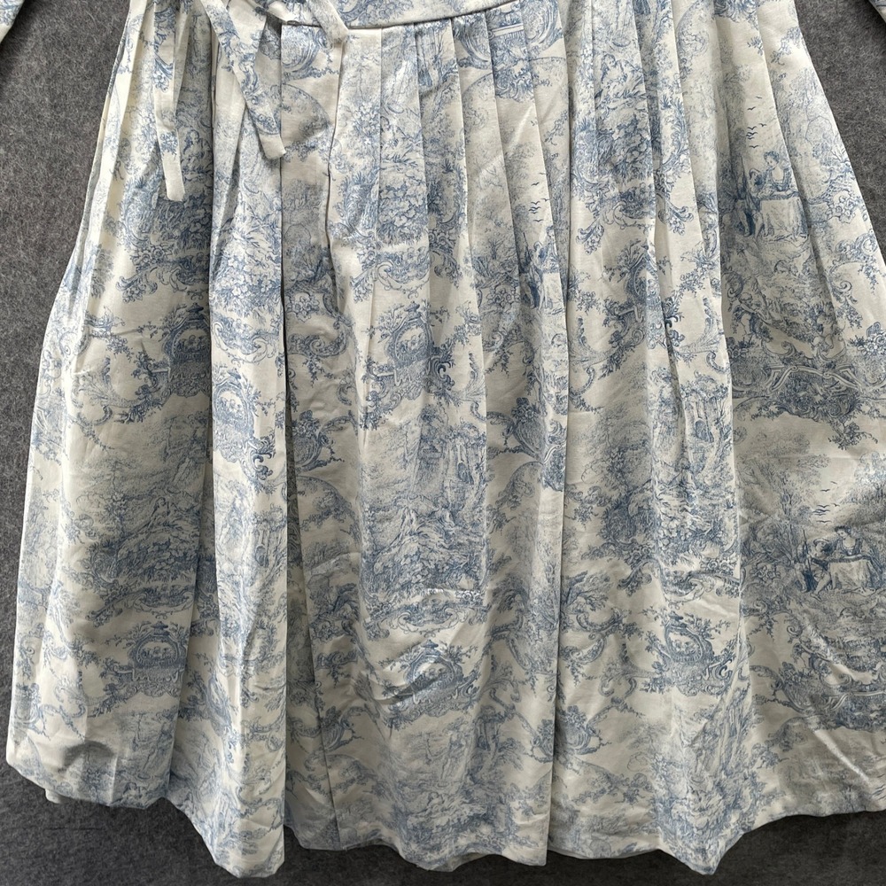 The Goeun Life Hanbok Dress Womens 66 (S) Blue White Toile Spring Summer Modern - Picture 3 of 12